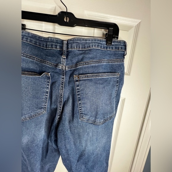 No Boundaries Juniors Size 17 Blue Wash Distressed Button Fly Denim Jeans 14 - Picture 12 of 13